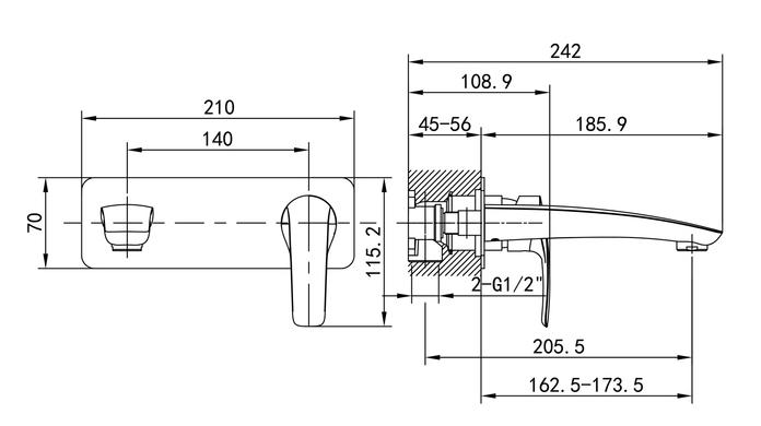 Смеситель для раковины Iddis Ray RAYBL00i65 черный матовый