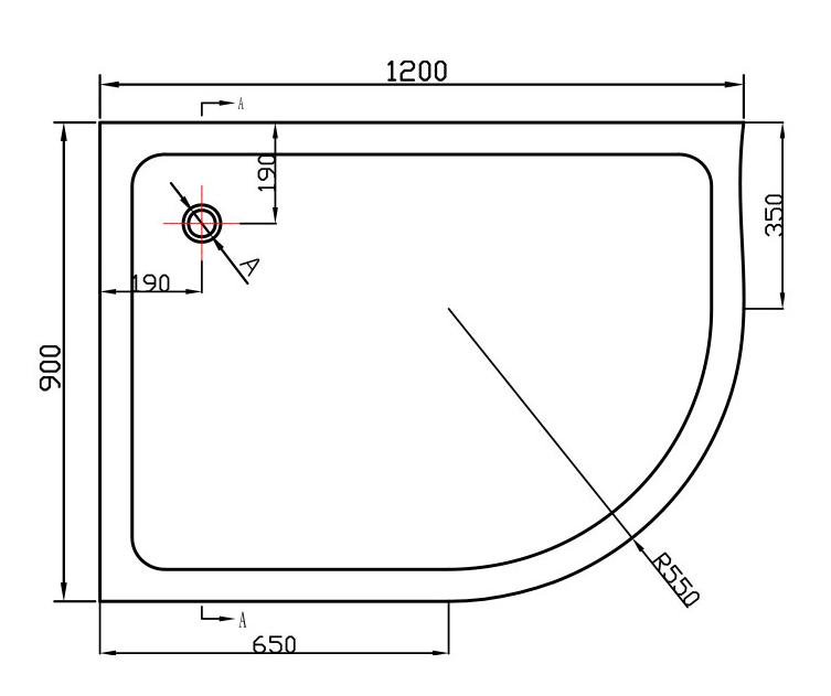 Поддон для душа Vincea VST-2AJ 120x90, L