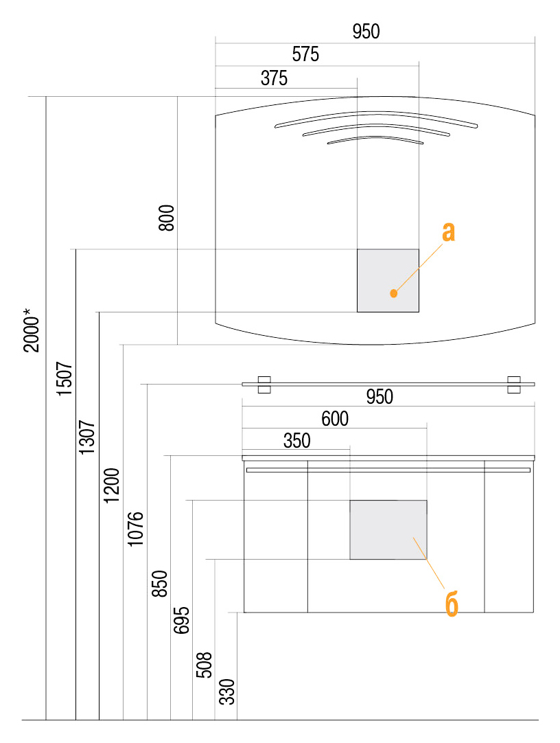 Мебель для ванной Акватон Севилья 95