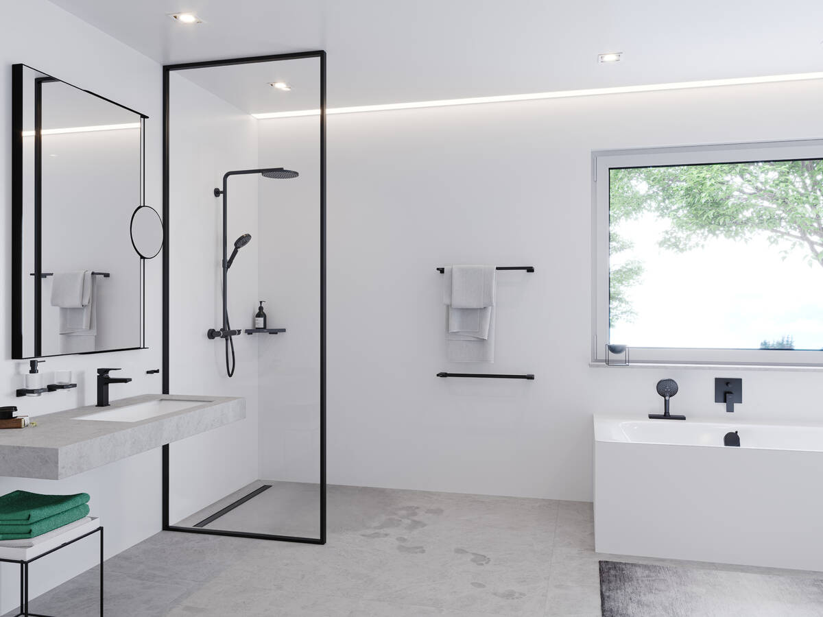 Полотенцедержатель Hansgrohe AddStoris 41747670 черный матовый