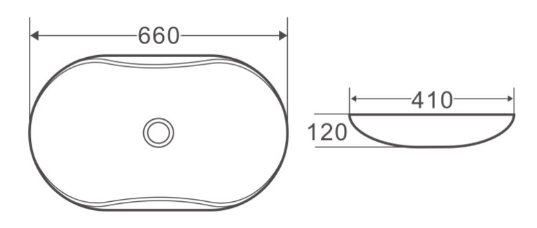 Раковина BelBagno BB1334 66 см