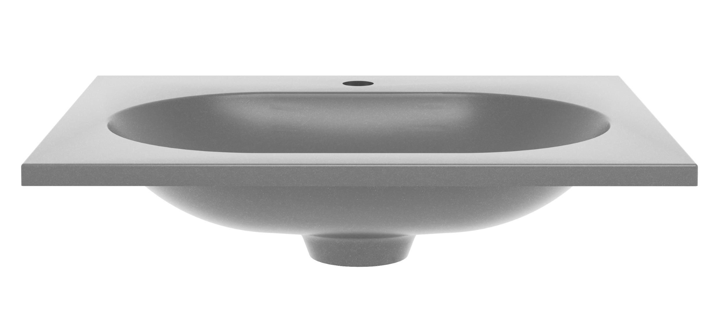 Раковина Vincea VCB-4H600G 60 см кварц, серый шелк