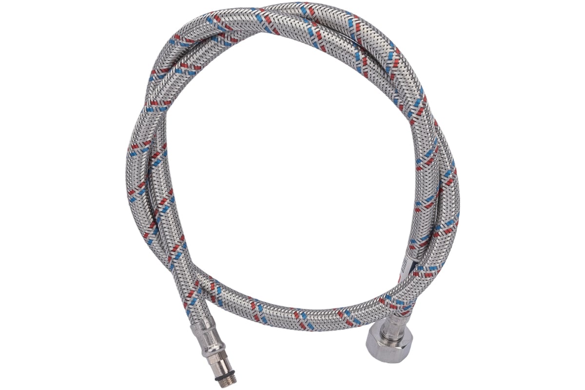 Подводка для смесителей СТМ сталь, 1/2xM10x100 см., короткий штуцер CWFSS100