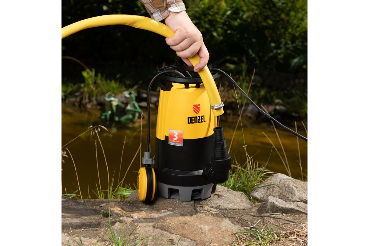 Дренажный насос для чистой и грязной воды Denzel DP-600S 97268