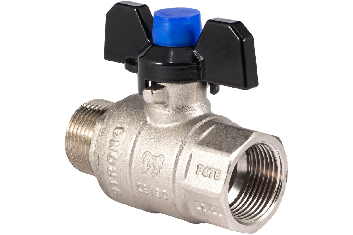 Шаровой кран PROFACTOR PF STRONG ручка бабочка в/н 3/4 дюйма PF FBV 286
