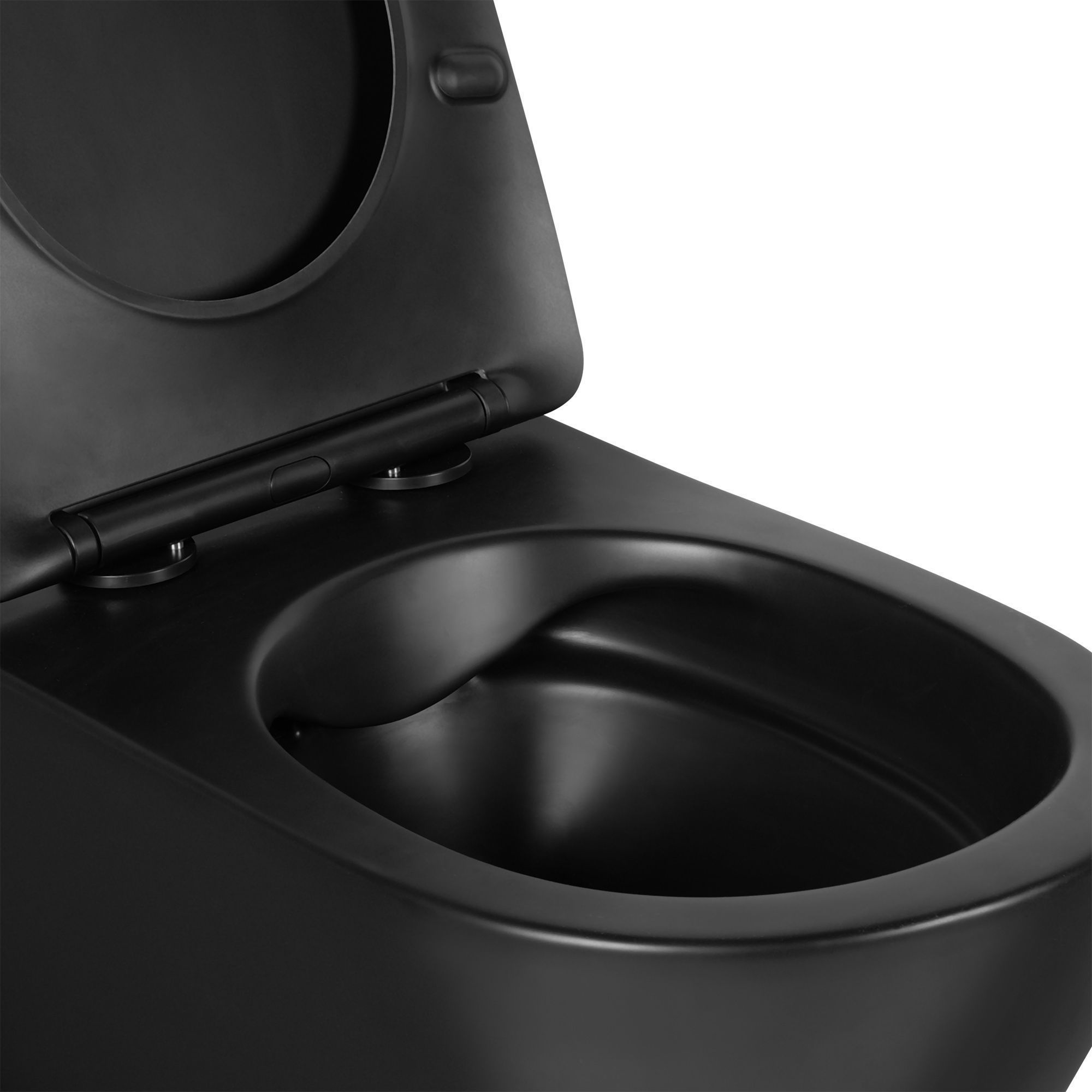 Подвесной унитаз SET Aquatek Европа MB-049 4в1, кнопка черный матовый