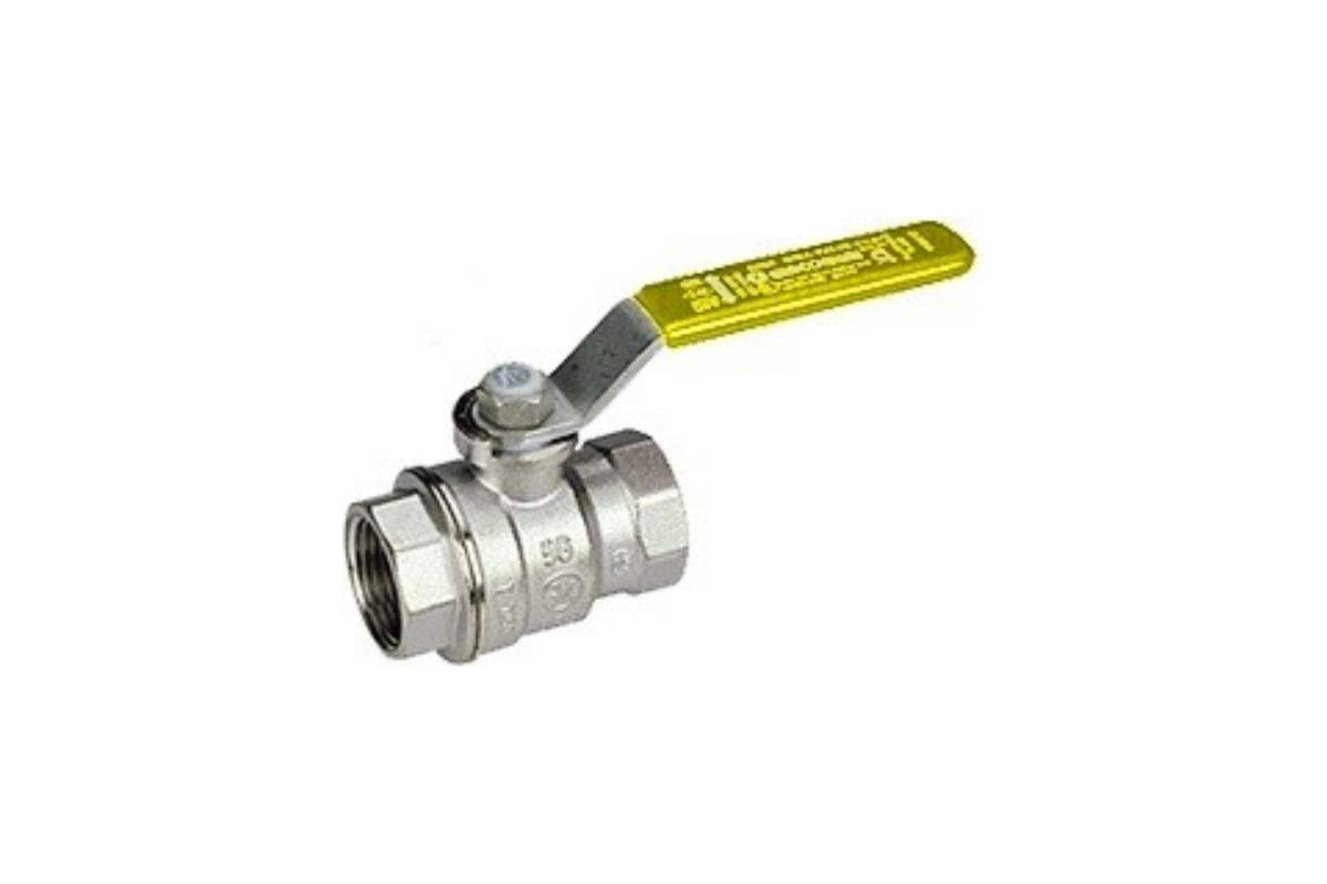 Шаровой кран Giacomini 1, ВВ, ручка-рычаг жёлтый, хромированный R850 R850X005