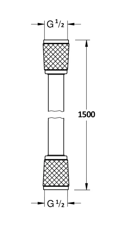 Шланг AQUAme AQM1502CR 150 см ПВХ, хром