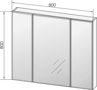 Зеркальный шкаф Marka One Mix 80 см У37180