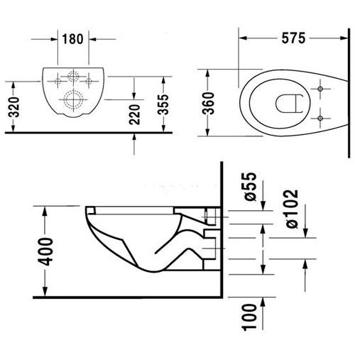 Подвесной унитаз Duravit Duraplus 2547090000