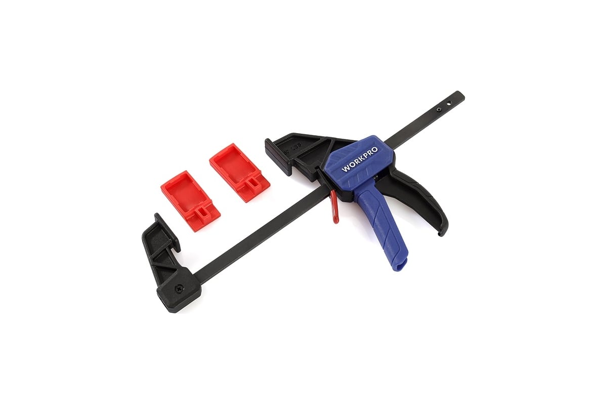 Быстросъемный мини зажим для штанги WORKPRO 100 мм, 2 шт. WP201016