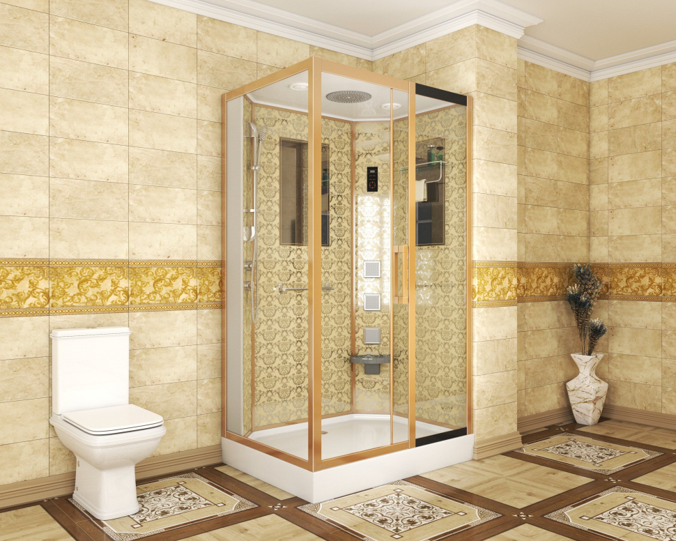 Душевая кабина Niagara Luxe NGL-7711G 120x90 R, золото