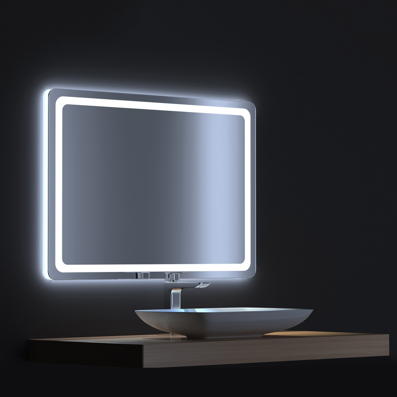 Зеркало De Aqua Смарт 100 см, с подсветкой