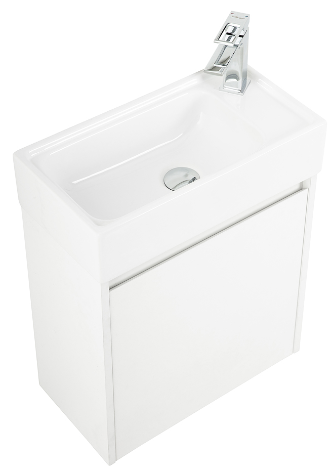 Тумба с раковиной BelBagno Kraft Mini 50 см Bianco Opaco, L