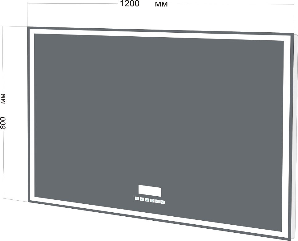 Зеркало BelBagno SPC-GRT-1200-800-LED-TCH-RAD 120x80 см с bluetooth, термометром и радио