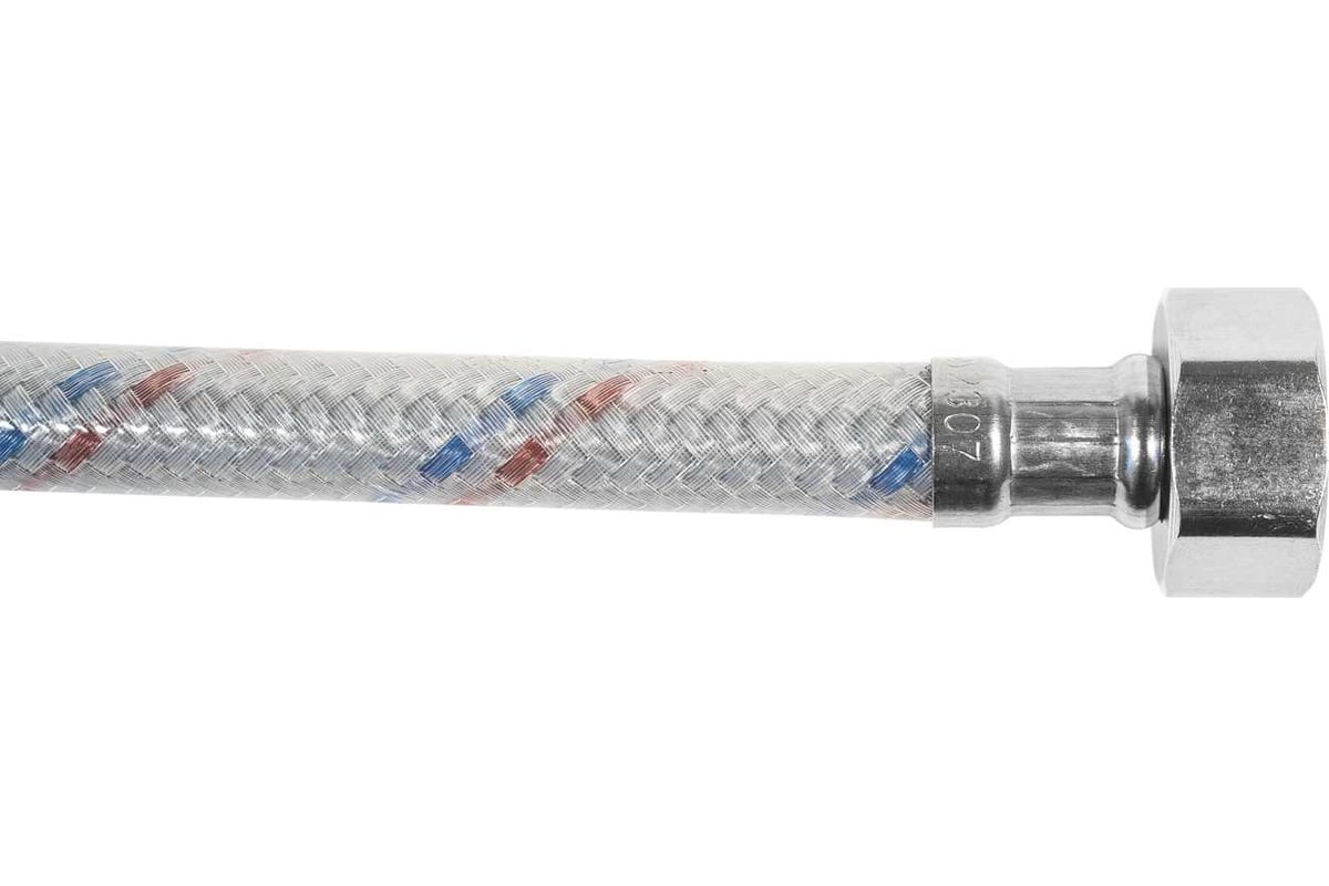 Гибкая подводка для смесителей ЦС штуцер 106/100 мм, 1/2”хM10 L-80 см, пакет, уп. пара ГП002274