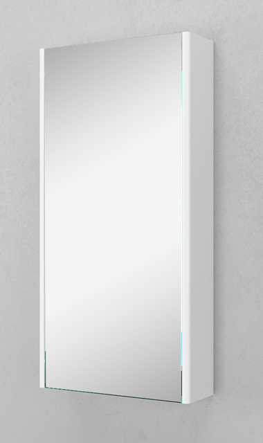 Зеркальный шкаф Velvex Klaufs 40 см белый глянец