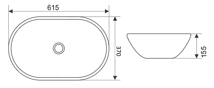 Раковина CeramaLux N 7811A 61.5 см