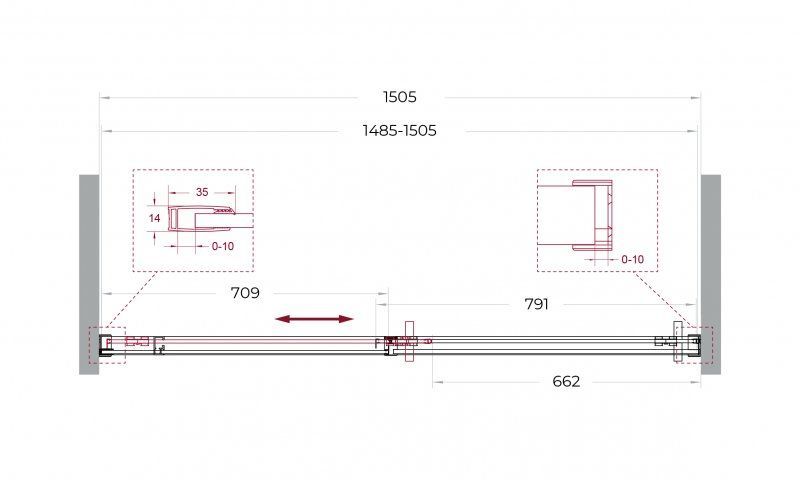 Душевая дверь BelBagno SOFT_CLOSE-1-BF-1-150-C-GM 150x200 прозрачная, оружейная сталь Душевая дверь BelBagno SOFT_CLOSE-1-BF-1-150-C-GM 150x200 прозрачная, оружейная сталь