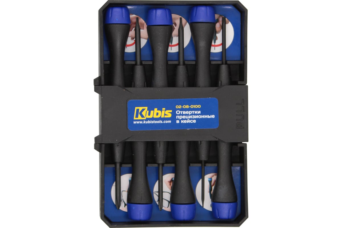 Отвертки прецизионные KUBIS 6 шт в кейсе 02-08-0100