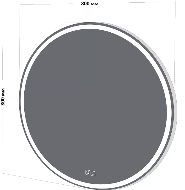 Зеркало BelBagno SPC-RNG-800-LED-TCH-PHONE 80x80 см с bluetooth, микрофоном и динамиками