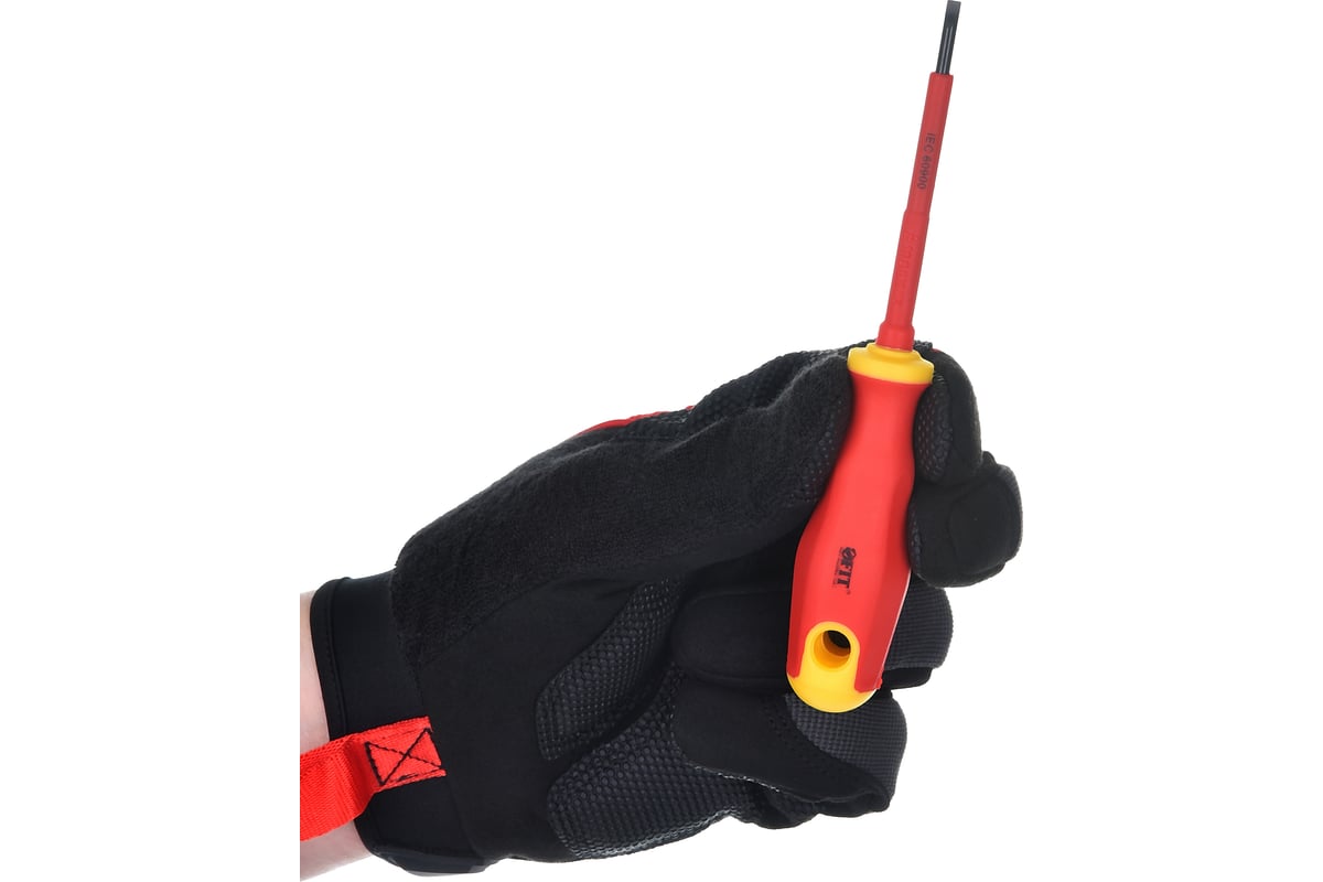 Изолированная отвертка CrV 1000V SL 3х75 мм FIT 55896