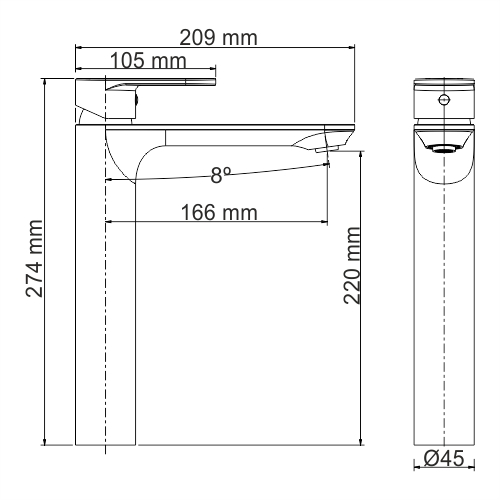 Смеситель для раковины WasserKRAFT Mindel 8503H белый