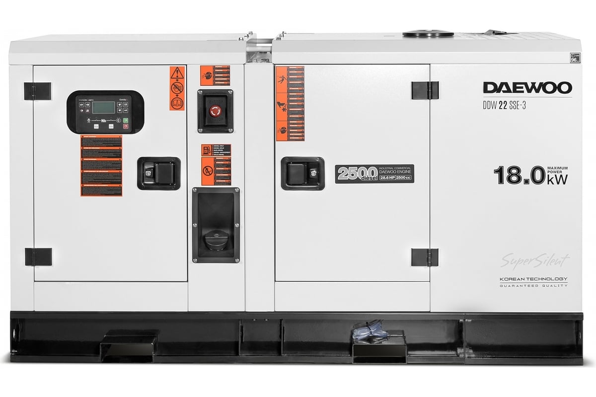 Дизельный генератор Daewoo с водяной системой охлаждения DDW 22 SSE-3