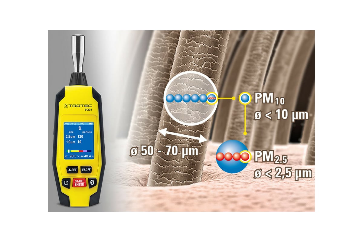  Trotec Счетчик пылевых частиц TROTEC BQ21 3510205095