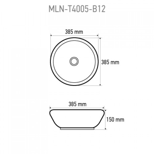 Раковина Melana MLN-T4005-B12 38.5 см охра