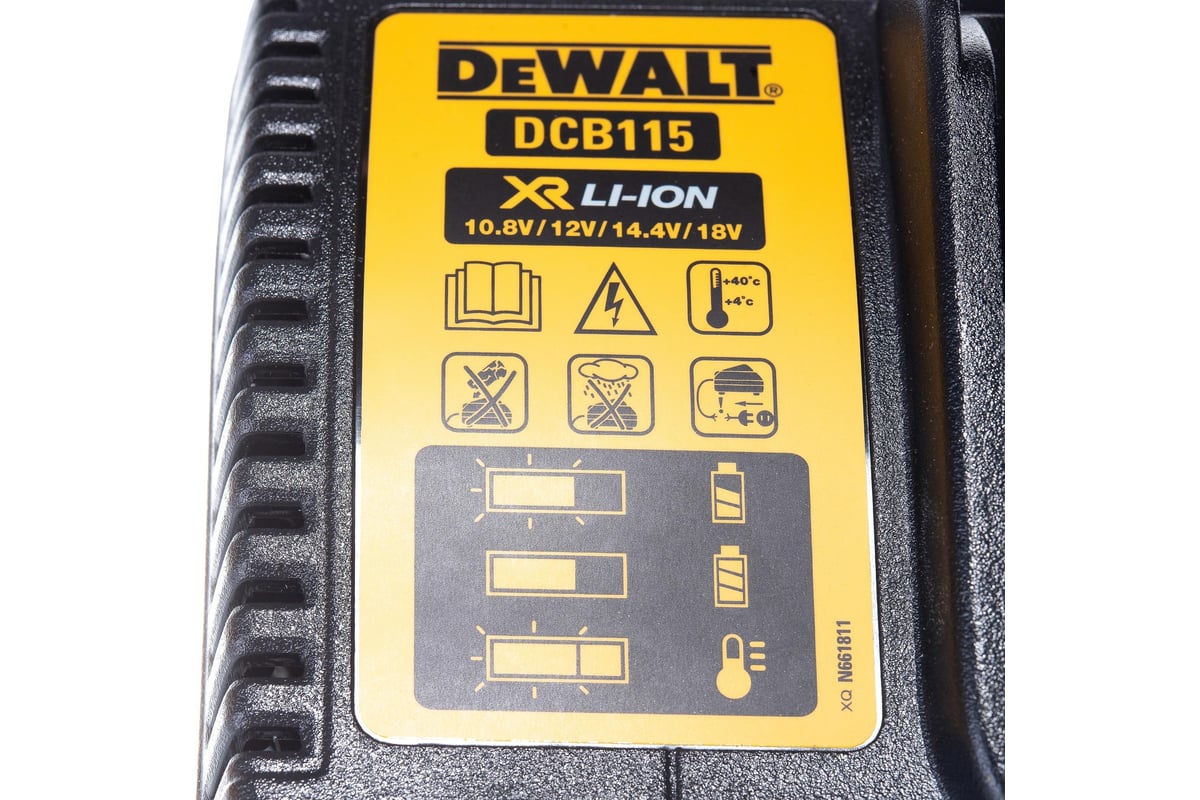 Зарядное устройство XR Li-Ion (10.8 В/14.4 В/18.0 В) DeWalt DCB115