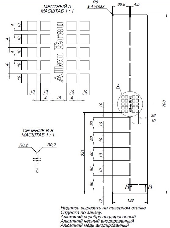 Решетка Allen Brau Infinity 8.210N2-BBA для поддона 90x90, черный браш