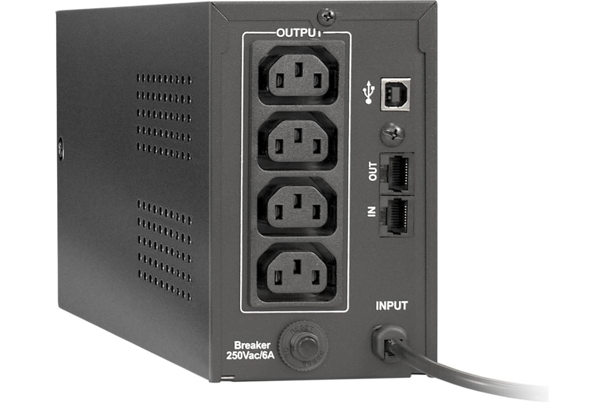 Источник бесперебойного питания Exegate Power Back BNB-850.LED.AVR.C13.RJ.USB <850VA/480W, LED, AVR,4хC13, RJ45/11, USB, Black> 285472