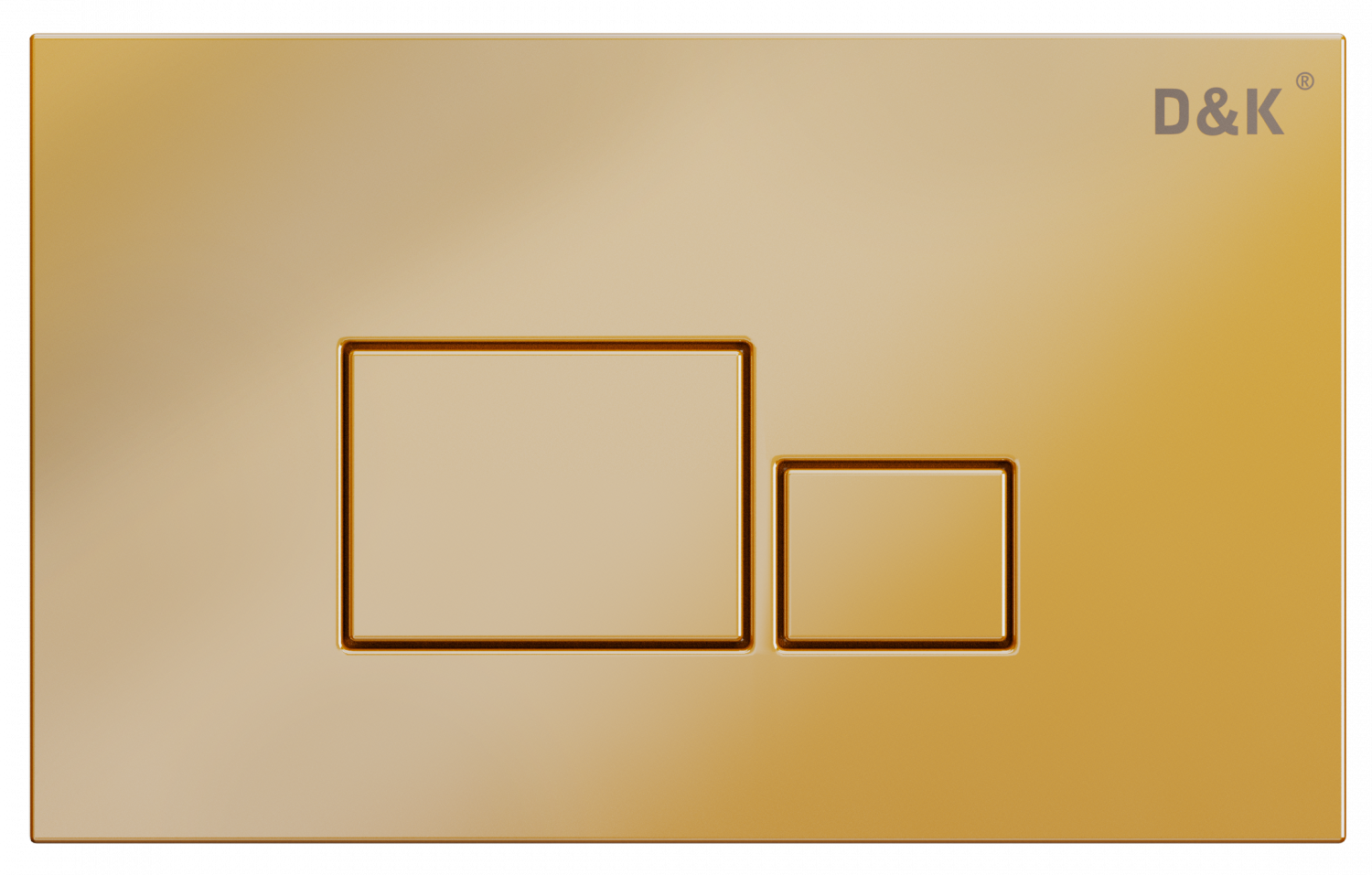 Кнопка смыва D&K Quadro DB1519003 матовое золото