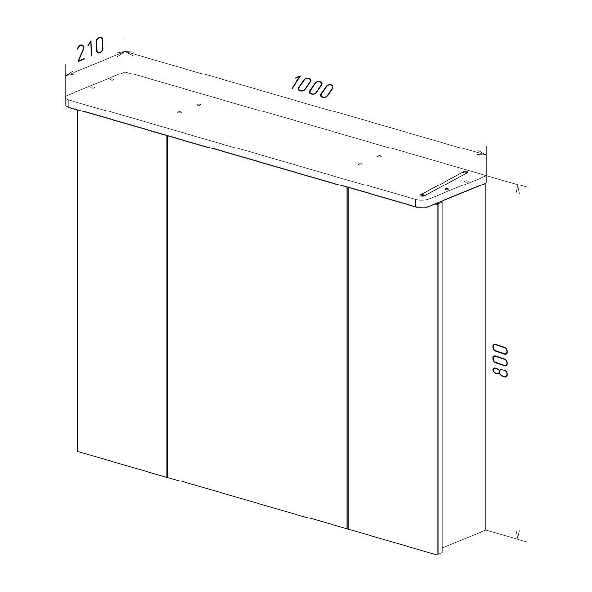 Зеркальный шкаф Lemark Zenon 100x80 LM100ZS-Z с подсветкой, белый глянец