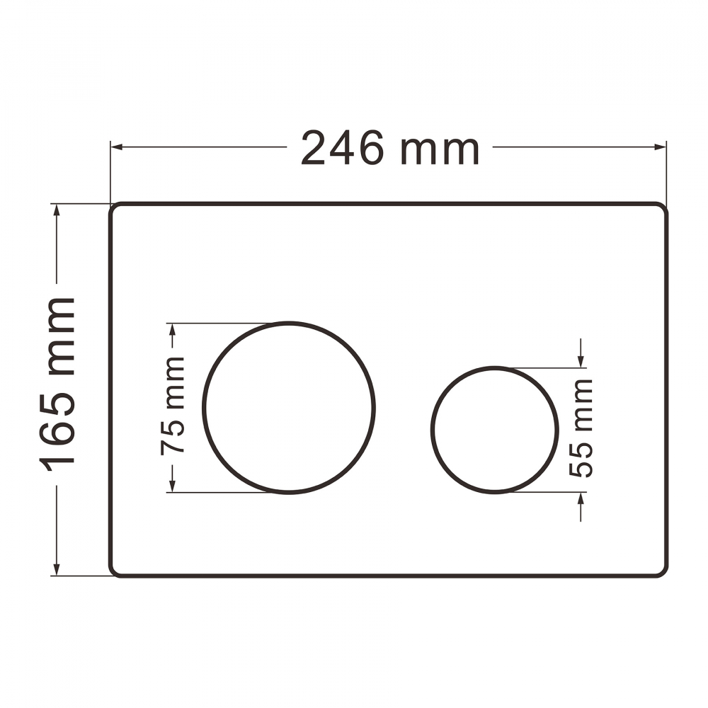 Кнопка смыва Abber AC0121MB матовый черный