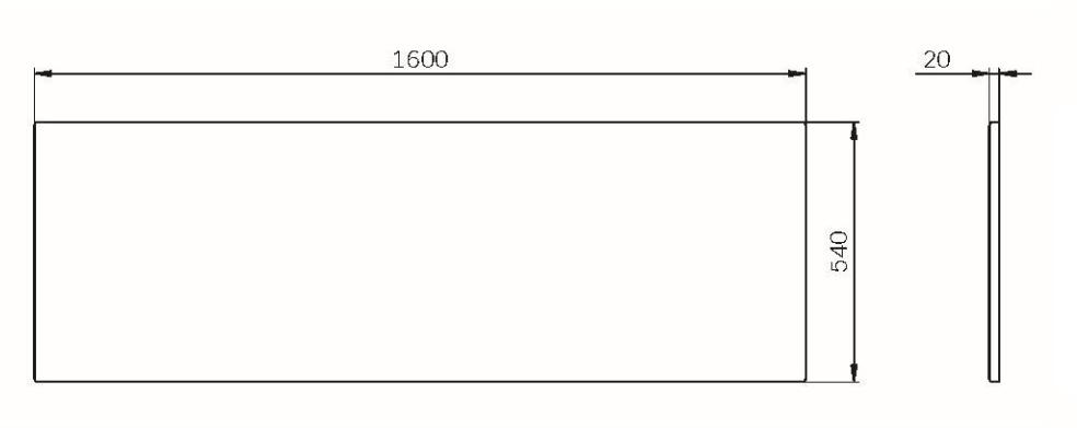 Фронтальная панель Am.Pm Func W84A-160-070W-P 160 см