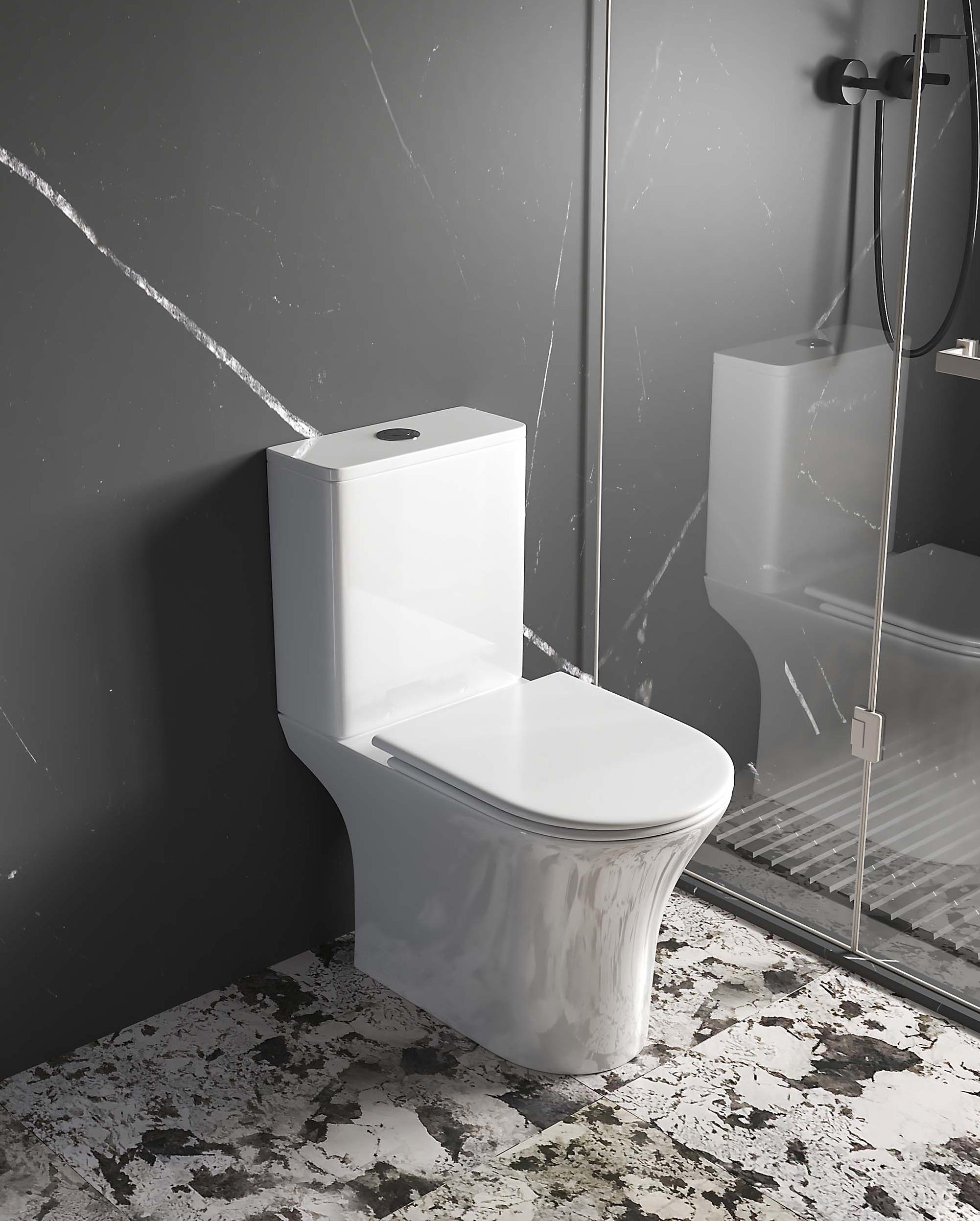 Унитаз-компакт Aquatek Optima AQ4412-00 безободковый, с микролифтом
