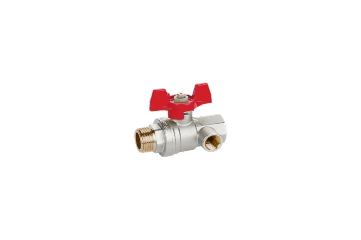 Шаровой кран RUB MILANO 1/2, DN15, PN16, ВР-ВР, боковой дренаж S81D16