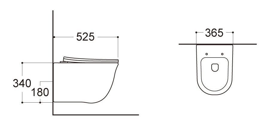 Подвесной унитаз SET Aquatek Классик-071 4в1, кнопка белый