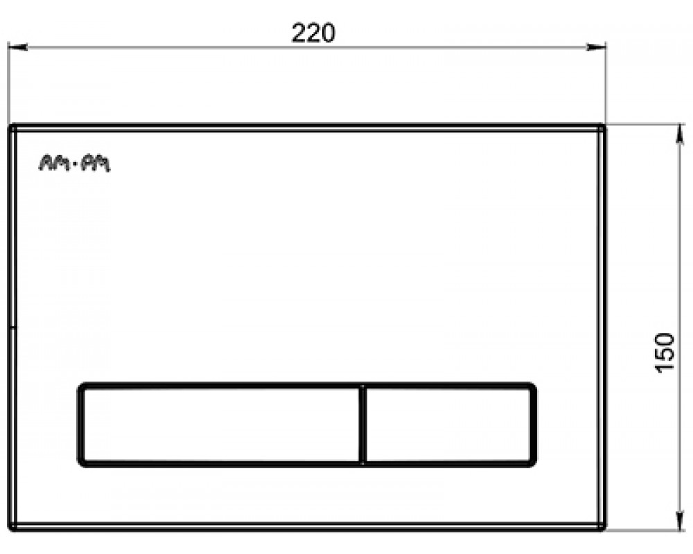 Кнопка смыва Am.Pm I014131 матовый хром