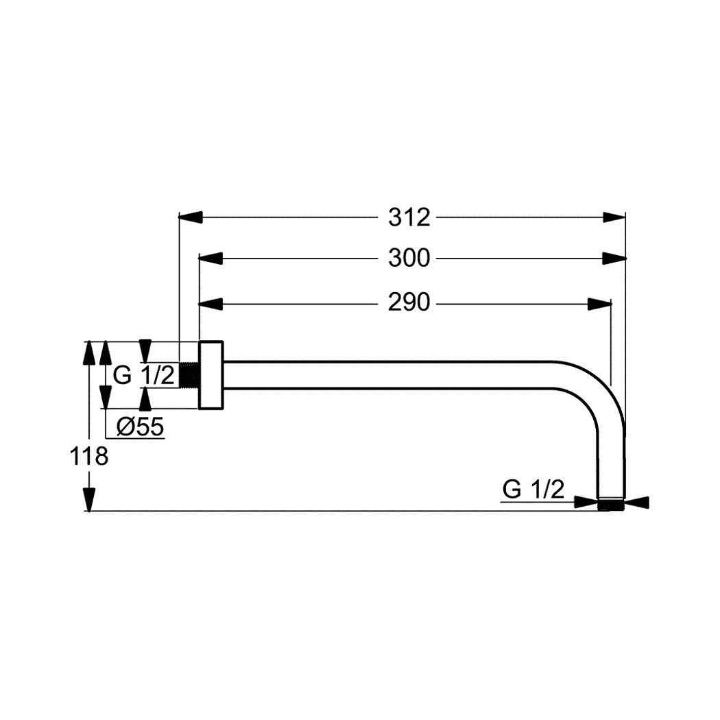 Кронштейн для верхнего душа Ideal Standard IdealRain B9444AA