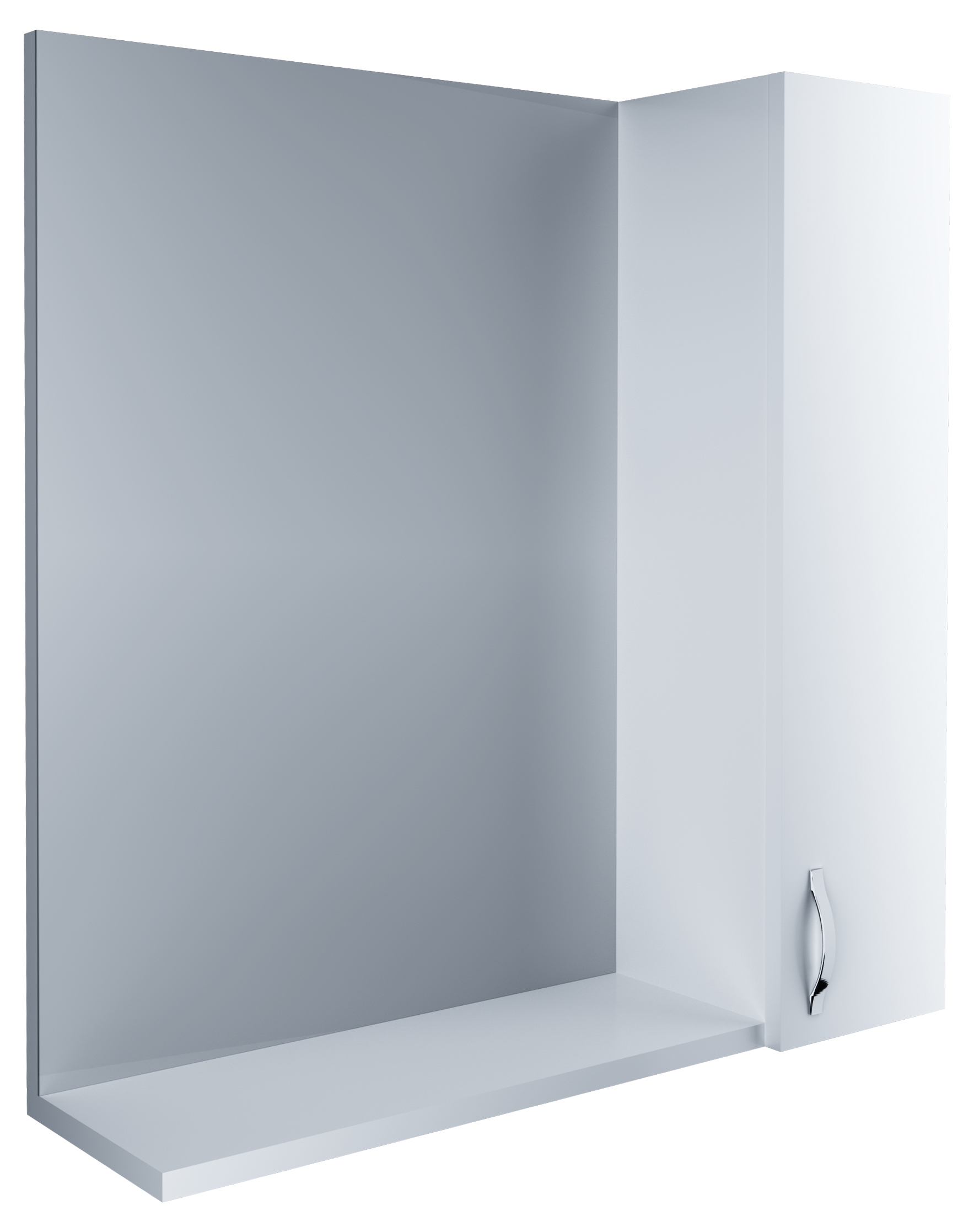 Зеркальный шкаф 1MarKa Вита 65 см белый глянец