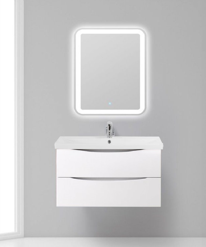 Тумба с раковиной BelBagno Marino-Cer 100 см Bianco Lucido