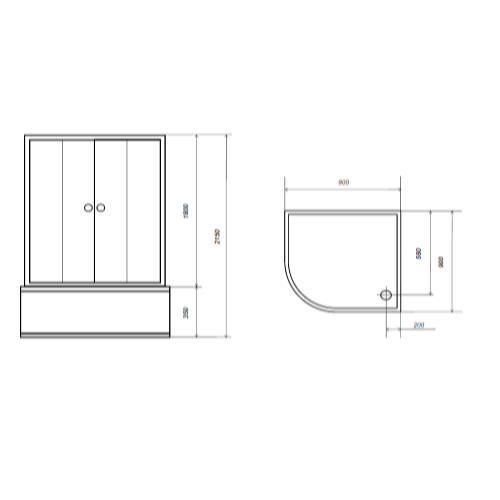 Душевая кабина Aqualux Optima Plus AQ-307GM (Wh)