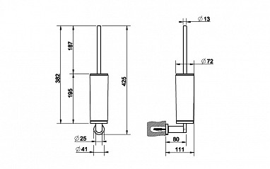 Ерш подвесной Gessi Via Manzoni 38821.031