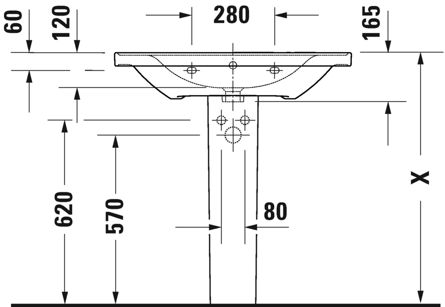 Раковина Duravit D-Neo 23678 80 см