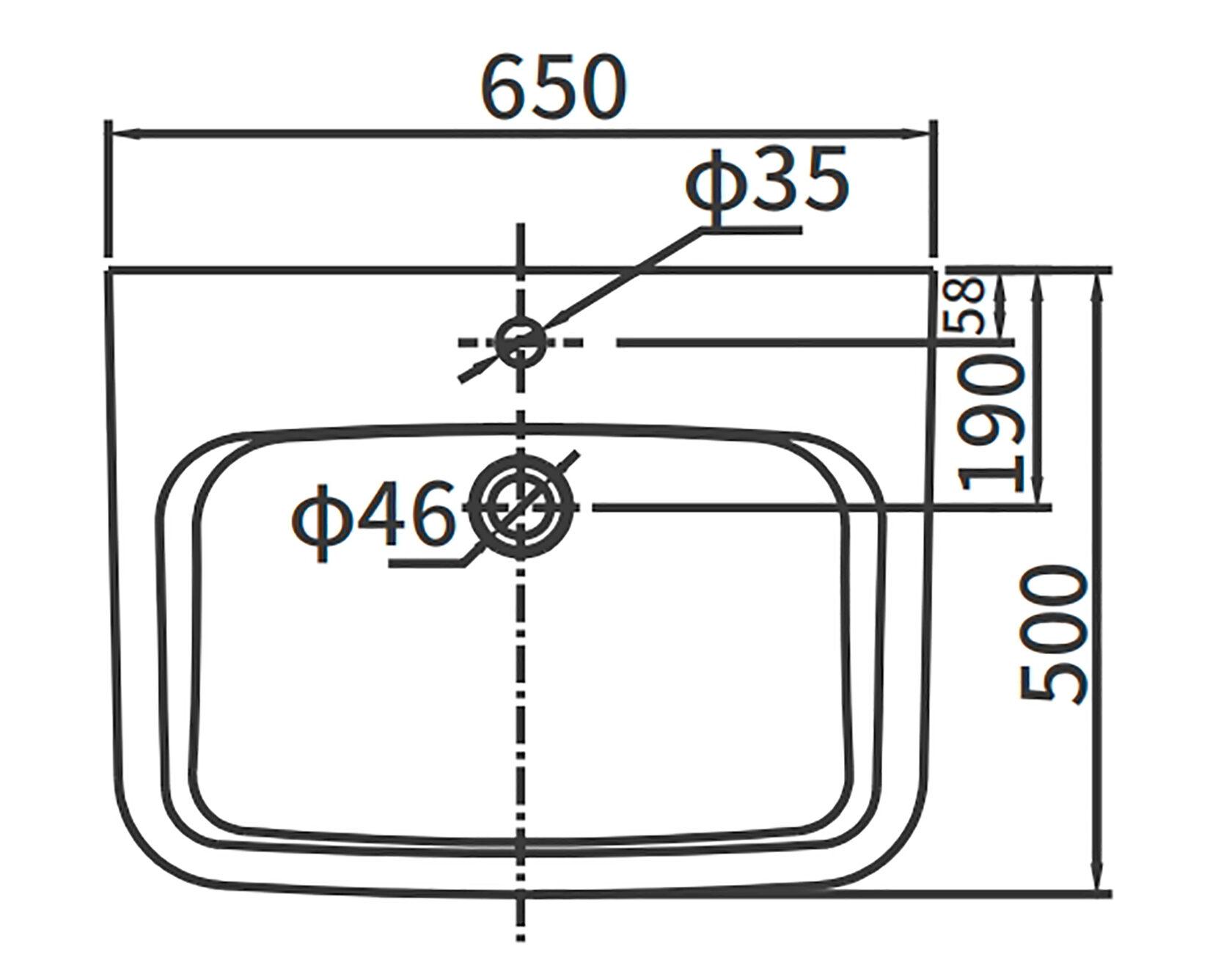 Раковина Arrow AGP32037D 65 см белый