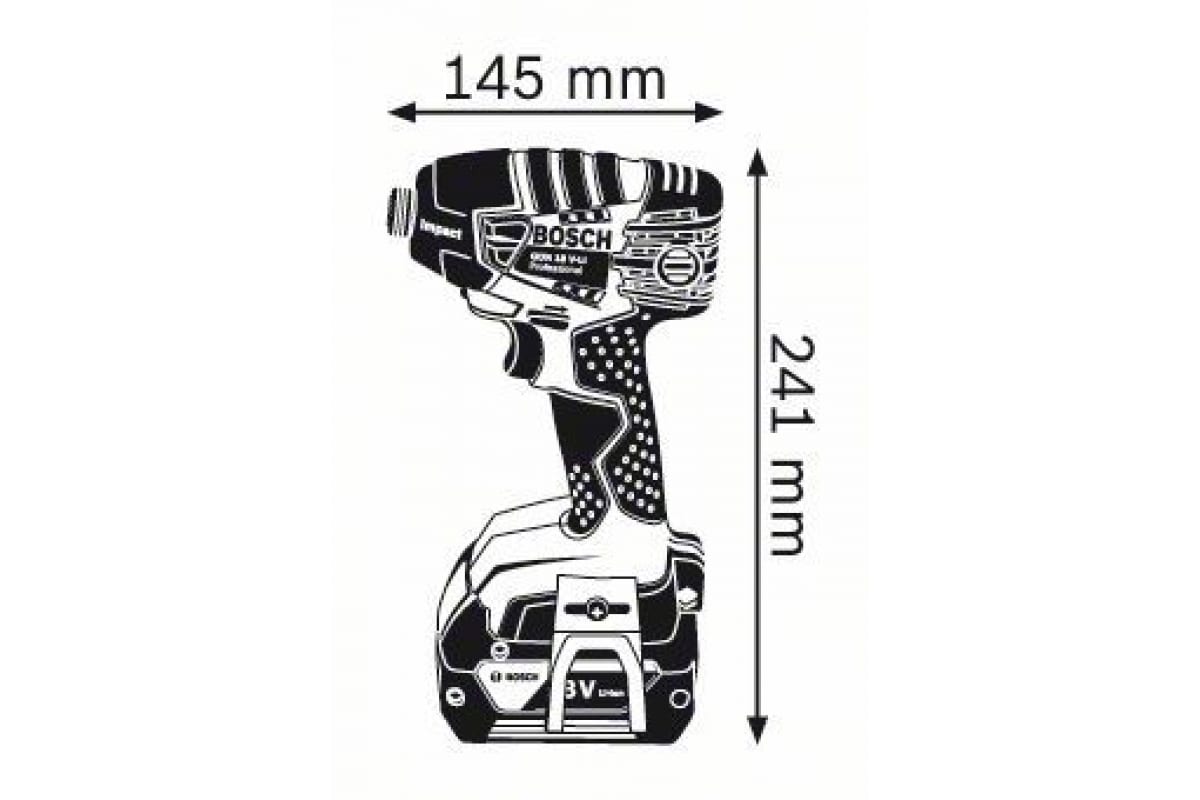 Аккумуляторный ударный гайковерт Bosch GDR 18 V-LI 0.601.9A1.30F