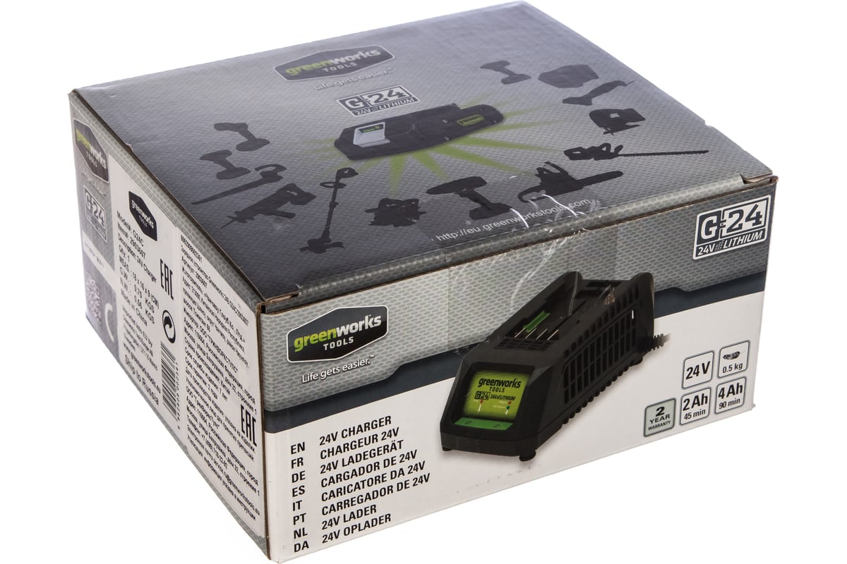 Зарядное устройство (2 А*ч/ 4 А*ч; 24 В) G24C GreenWorks 2903607